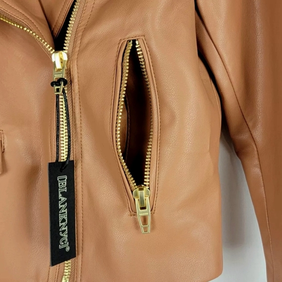 Blank NYC BNWT vegan leather biker moto jacket Medium - Picture 3 of 12